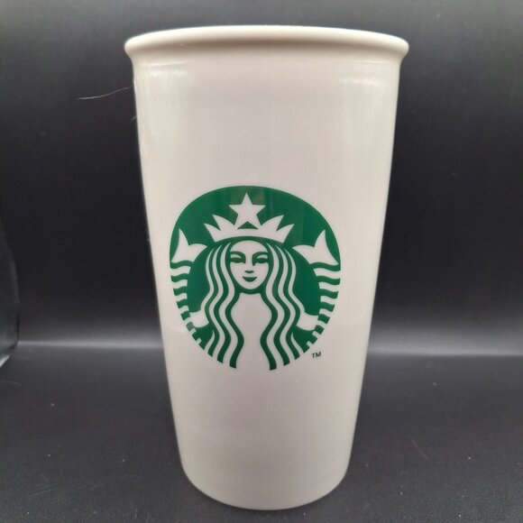Starbucks Hawaii 12 Oz Ceramic Tumbler With Map Design & Green Siren Logo NO LID - Picture 2 of 5